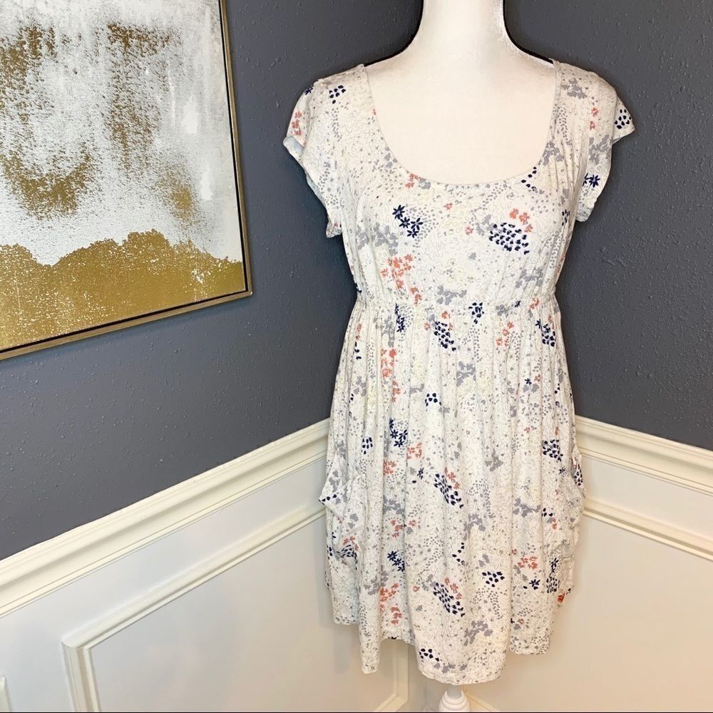 Roxy Scoop Neck Open back floral dress